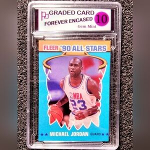 Michael Jordan Fleer '90 All-Stars NBA Card - Bright Turquoise